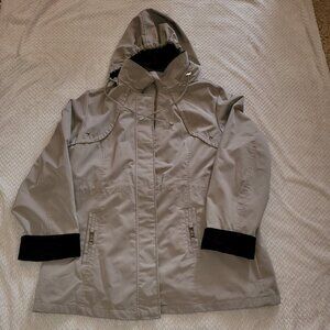Women's George, Rain/Wind Coat, Removable Hood, Size18/20, Zipper & Snap Closure